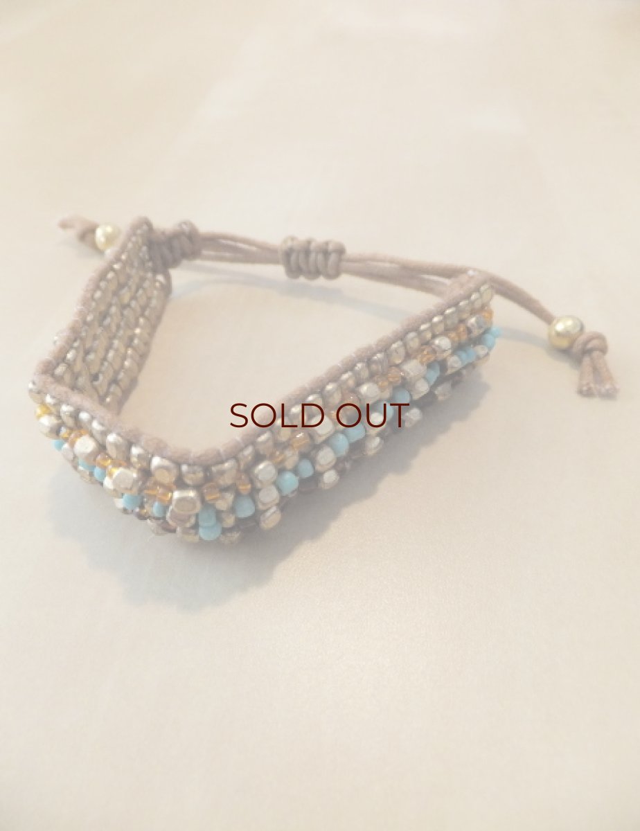 画像1: SALE50%Off!ナチュラルビーズブレスレット・Malibu (1)