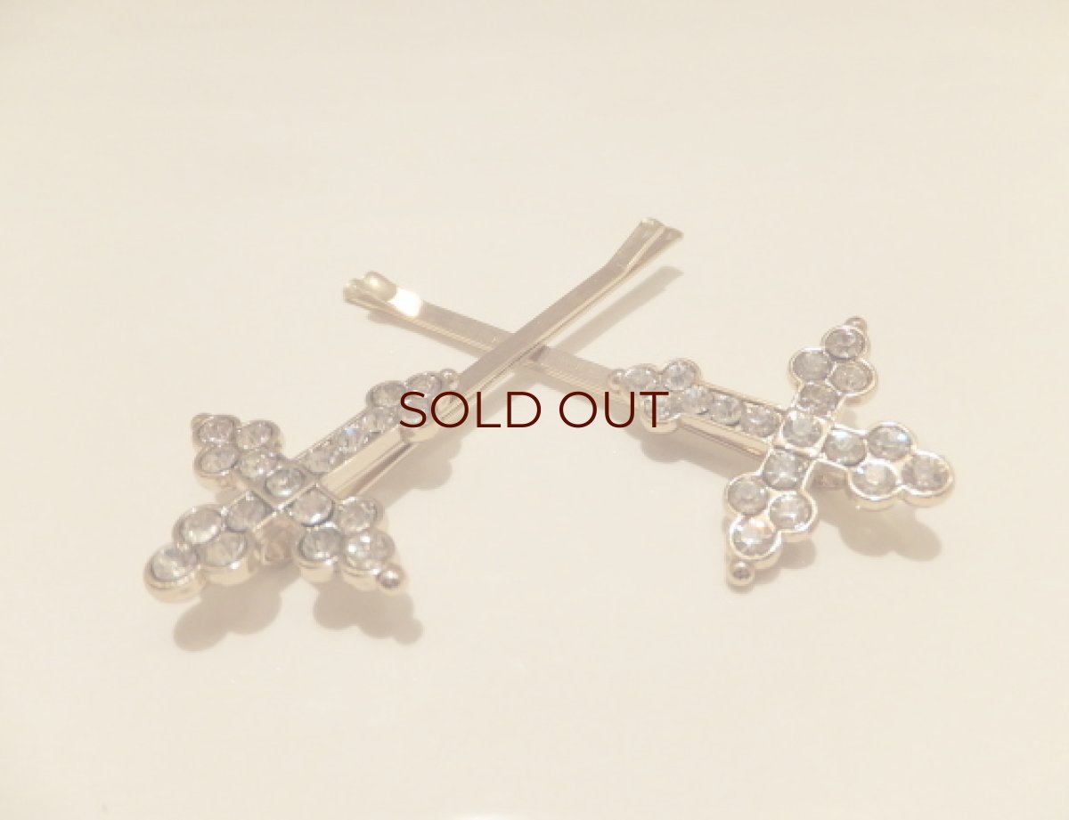 画像2: クロスモチーフヘアピン2本セット・Croix Pin 2set (2)