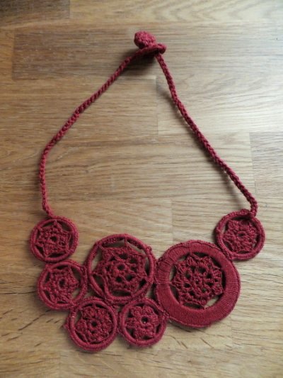 画像1: SALE30％Off！ノスタルジックかぎ編みデザインネックレス・Crochet
