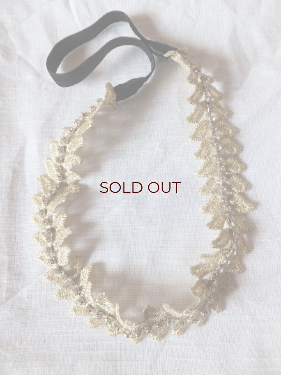 画像5: ロマンティックレース刺繍ヘアバンド・Ninfa (5)