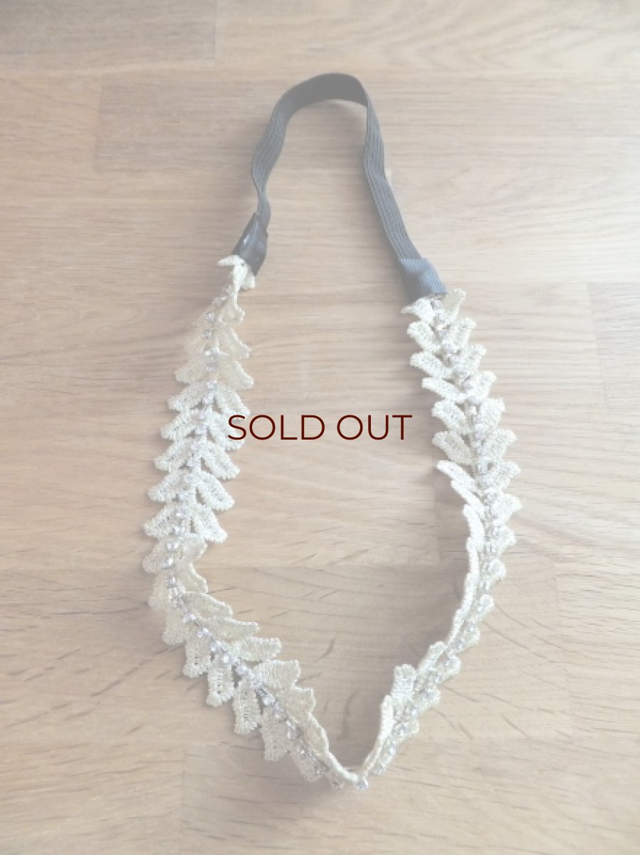 画像4: ロマンティックレース刺繍ヘアバンド・Ninfa (4)