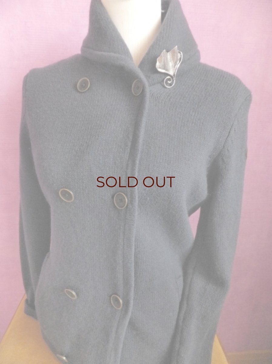 画像7: ナチュラルなリーフモチーフのメタルブローチ・Gingko (7)