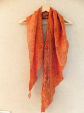 画像5: 黄昏たような色合いが美しいシルクスカーフ・Macadamia (5)