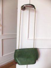 画像5: ユーズド商品・Nicethingsの鮮やかグリーン色ショルダーバッグ (5)
