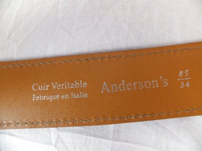 画像2: ユーズド商品・Anderson'sのイタリア製メンズレザーベルト