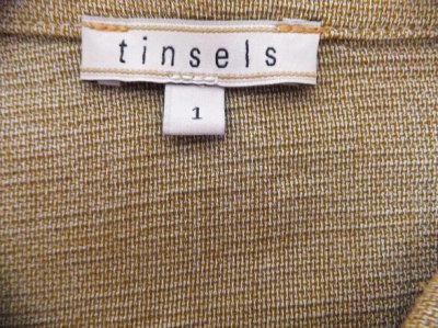 画像1: ユーズド商品・Tinselsのロマンティックレース入り5分袖シャツ
