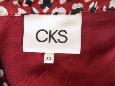 画像1: ユーズド商品・CKSのポップなアニマル柄ロング丈ワンピース
