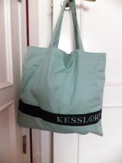 画像4: ユーズド商品・Kesslordのくすみグリーン色エコバッグ (4)