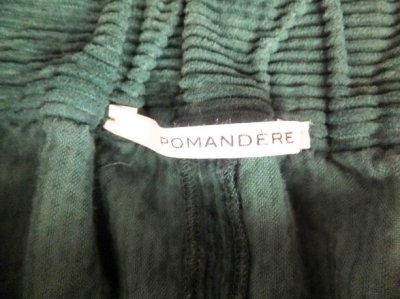 画像1: ユーズド商品・Pomandèreのグリーン色コーディロイ地のスカート