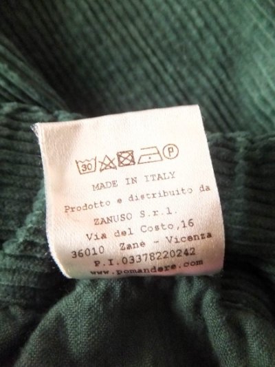 画像3: ユーズド商品・Pomandèreのグリーン色コーディロイ地のスカート