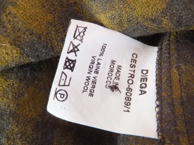 画像2: デッドストック品・フランスDIEGAのヴァージンウール100％チェック柄シャツ