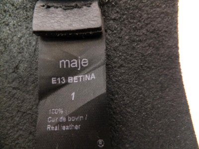 画像3: ユーズド商品・Majeのフランス製シックなブラック色ベルクロ留め牛革ベルト