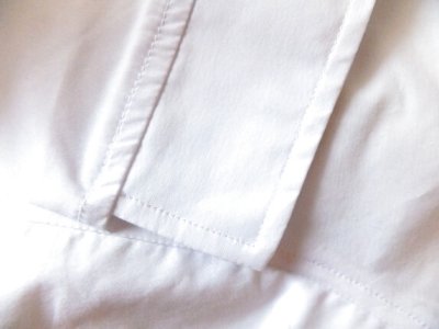 画像2: デッドストック商品・Buon Giornoのスタンドカラープルオーバーポプリン白シャツ
