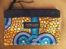 画像5: ユーズド商品・フランスEstellonのアフリカンバティック柄の入ったポーチバッグ (5)