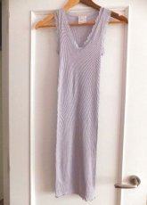 画像1: ユーズド商品・デンマークStella Novaのイタリア製ライラック色ドレスインナーカットソー (1)