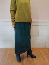 画像2: ユーズド商品・Pomandèreのグリーン色コーディロイ地のスカート (2)