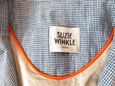 画像1: ユーズド商品・Suzie Winkleのハウンドトゥース柄のコットン地セットアップ