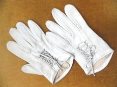 画像9: ユーズド商品・フランスAgnelleのクリームアイボリー色ラムレザー手袋 (9)
