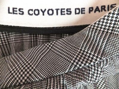 画像1: ユーズド商品・オランダLes Coyotes de Parisのグレンチェック柄プリーツスカート