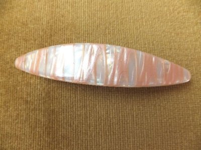 画像3: ユーズド商品・フランス製ヴィンテージ！淡い色調のロマンティックヘアバレッタ　ピンク