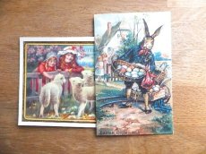 画像2: デッドストック商品・ヴィンテージ、牧歌的なイギリス風景イラスト入りポストカード2枚セット (2)