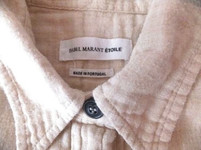 画像1: ユーズド商品・フランスIsabel Marant Étoileのヴィンテージ調ライトピンク色シャツ