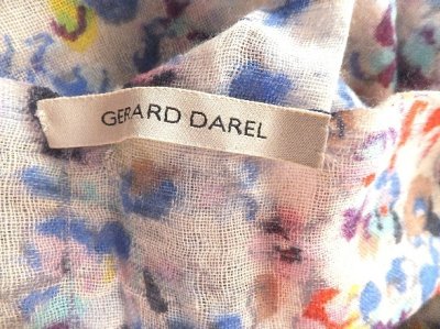 画像2: ユーズド商品・フランスGérard Darelの幻想的なフラワー柄ストール