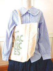 画像8: デッドストック商品・フランスSuncooのシックなロゴ入り大きめサイズの布バッグ (8)