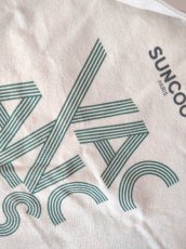画像4: デッドストック商品・フランスSuncooのシックなロゴ入り大きめサイズの布バッグ (4)
