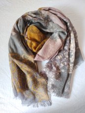 画像1: ユーズド商品・Unmade Copenhagenのアーティ＆シックなプリント柄ストール (1)