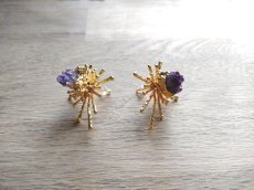 画像3: アメシスト入りアーティなフォルムのスタイリッシュなピアス・Raya (3)