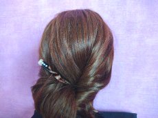 画像7: イタリア製Moliabalのパールビーズ入りエレガントなヘアかんざし・Forcina (7)