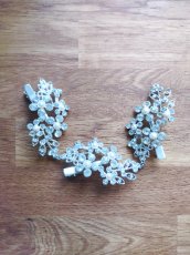 画像2: ユーズド商品・フランスの幻想的で華やかなクリップ付きヘッドドレス (2)