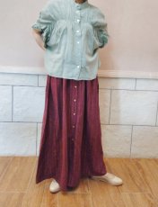 画像7: デッドストック商品・タグ付き新品！フランスKarl Marc Johnのストライプ柄ロング丈スカート (7)
