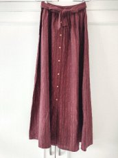 画像11: デッドストック商品・タグ付き新品！フランスKarl Marc Johnのストライプ柄ロング丈スカート (11)