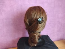 画像7: ユーズド商品・フランスのヴィンテージ！ノスタルジックなリーフモチーフヘアバレッタ (7)