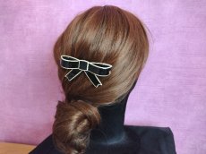 画像6: ユーズド商品・ALEXANDRE DE PARISのレトロ＆クラシックなリボンモチーフヘアバレッタ (6)