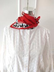 画像6: ユーズド商品・ フランスで買い付けたポップなホース柄ヴィンテージスカーフ (6)