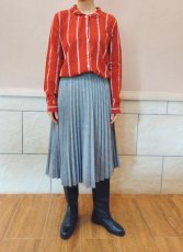 画像5: デッドストック商品・タグ付き新品！フランスKarl Marc Johnのラッフル襟ストライプ柄シャツ (5)