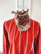 画像10: Karl Marc Johnのシックなレオパード柄入りシルク100％スカーフ・Caramel (10)