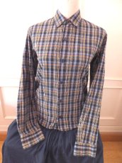 画像11: ユーズド商品・フランスagnesb.のレディスサイズに近いメンズラインのチェック柄シャツ (11)