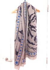 画像5: ユーズド商品・ 北欧デザイン！Becksöndergaardのウール＆シルク素材ポップな柄のストール (5)