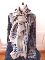 画像8: ユーズド商品・ 北欧デザイン！Becksöndergaardのウール＆シルク素材ポップな柄のストール (8)