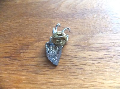 画像2: ユーズド商品・イギリスヴィンテージA.R.Brownの端正な山羊モチーフのピンズブローチA