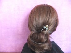 画像7: ユーズド商品・イタリア製！可憐なフラワーモチーフ入りヴィンテージヘアかんざし (7)