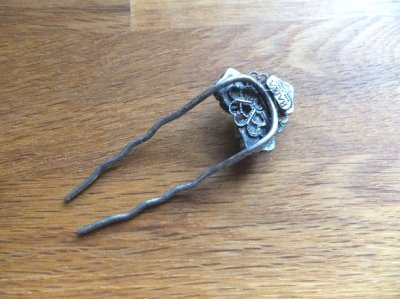 画像3: ユーズド商品・イタリア製!可憐なフラワーモチーフ入りヴィンテージヘアかんざし