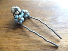 画像3: ユーズド商品・イタリア製！可憐なフラワーモチーフ入りヴィンテージヘアかんざし (3)