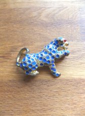 画像1: ユーズド商品・訳あり価格！スペインより買い付けたパンサーモチーフのヴィンテージブローチ (1)