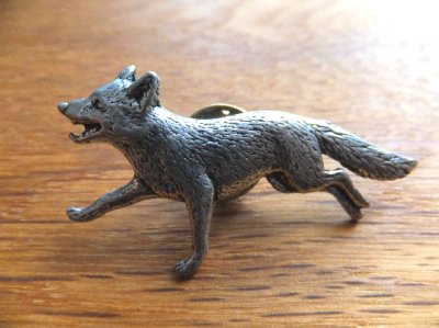 画像1: ユーズド商品・イギリスヴィンテージA.R.Brownのキツネモチーフのピンズブローチ