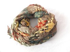 画像3: ユーズド商品・スペインより買い付けたノスタルジック＆アーティなチェック柄ストール (3)